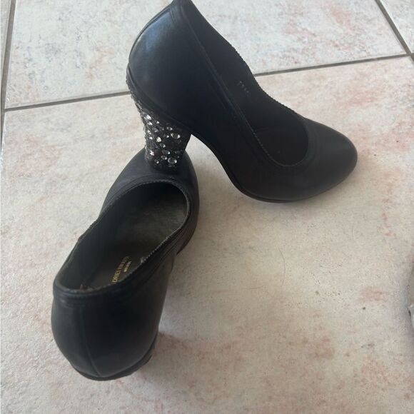 Dries Van Noten Shoes - Dries Van Noten rhinestone heels beaded Shoes Sequin Mesh Chunky pumps rare